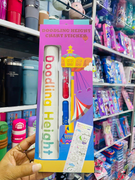 Doodling Height Chart Sticker