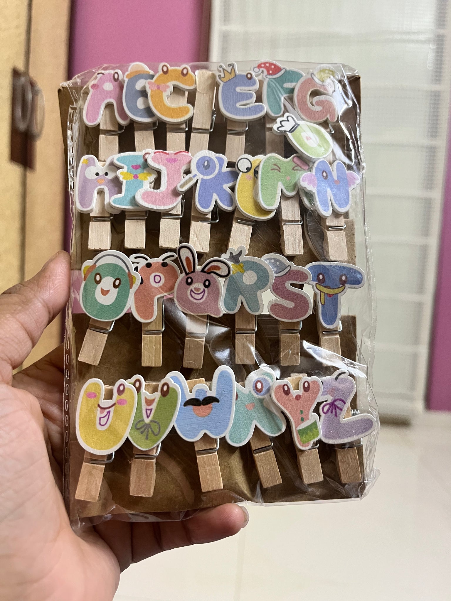 Alphabet Wooden Clips